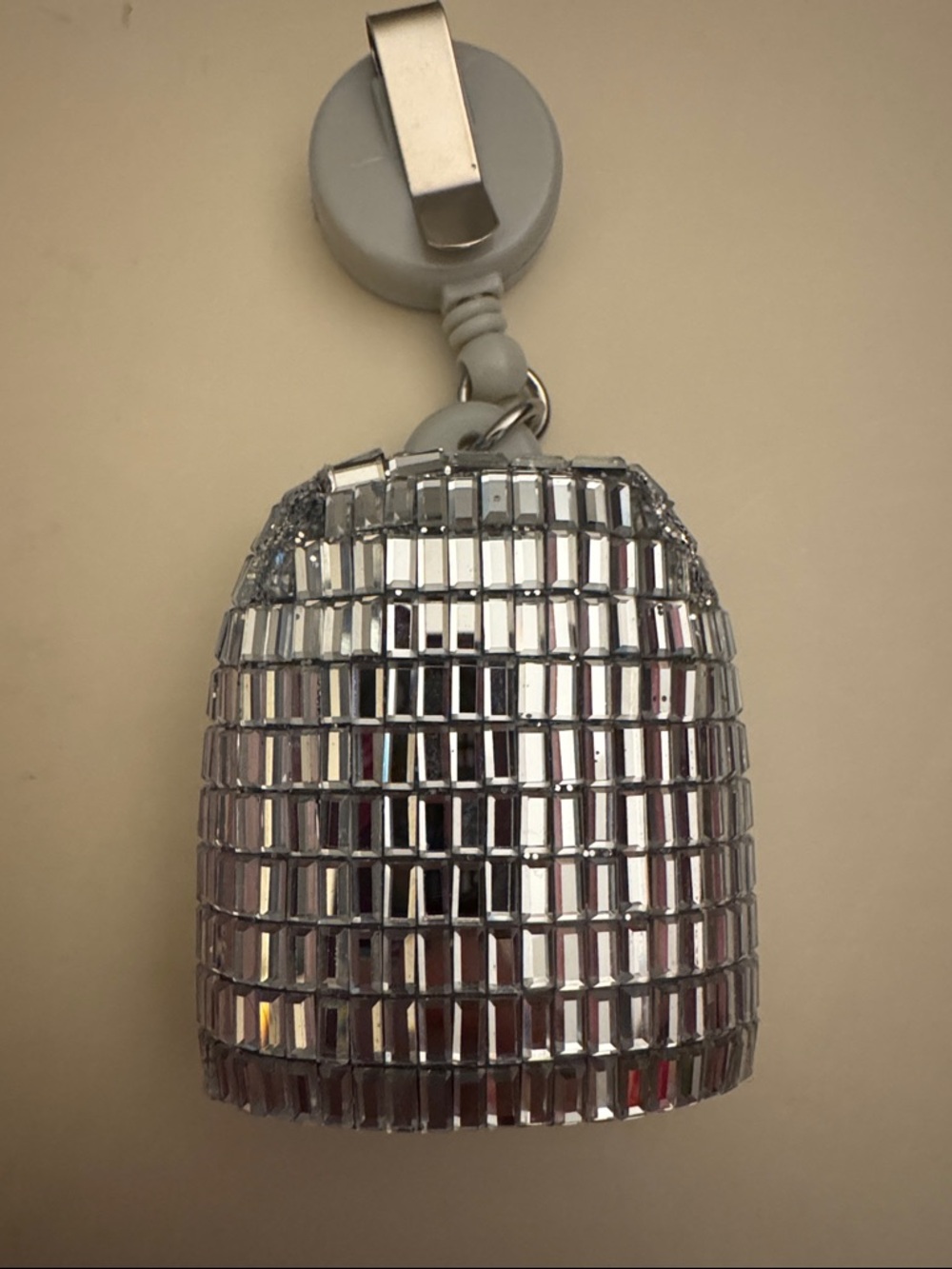 Bath and Body Works Silver Hand Sanitizer Holder with Attachable Lanyard Piece